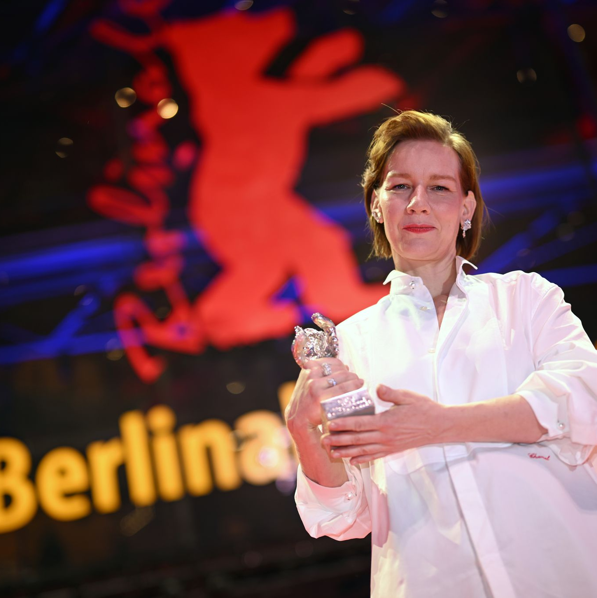 Schauspielerin Sandra Hüller wurde für ihre Hauptrolle im Drama «Rose» geehrt. - Foto: Sebastian Christoph Gollnow/dpa