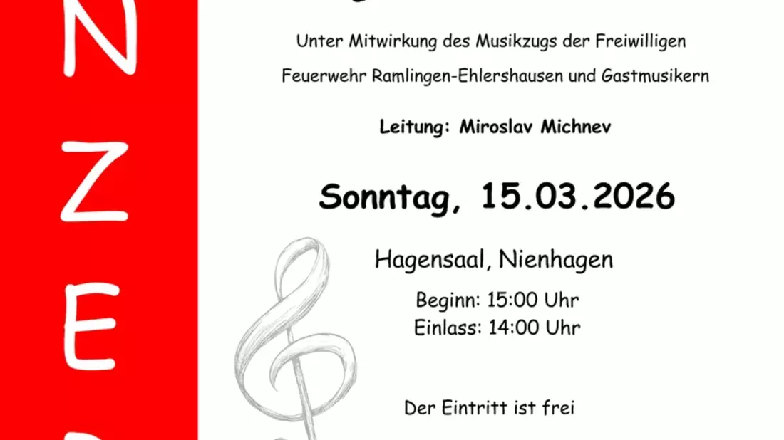 FW Wathlingen: Frühlingskonzert des Feuerwehrmusikzugs der Ortsfeuerwehr Adelheidsdorf - Bild: presseportal.de