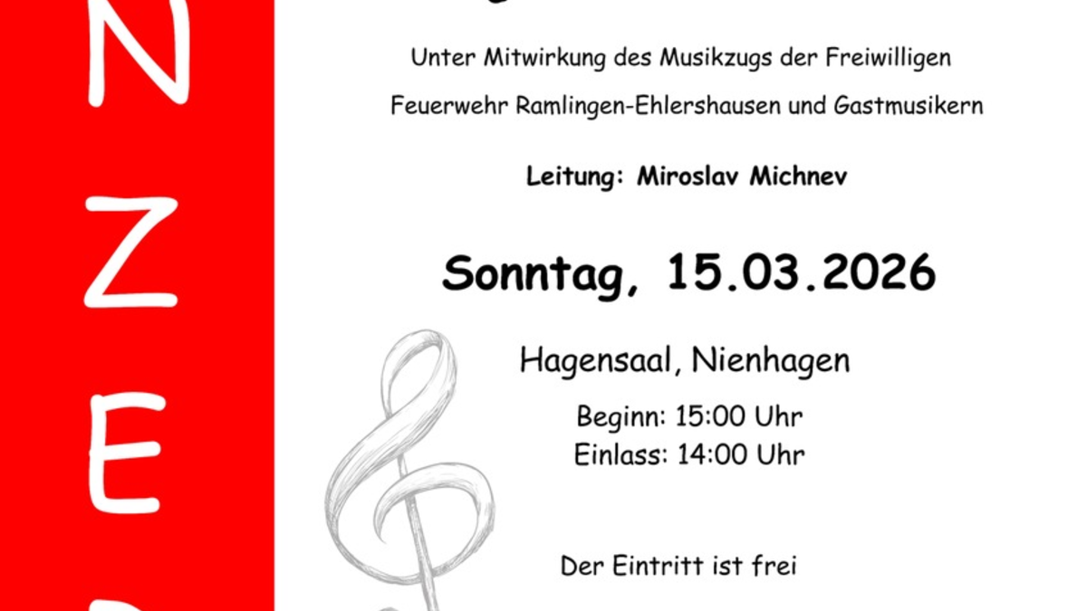 FW Wathlingen: Frühlingskonzert des Feuerwehrmusikzugs der Ortsfeuerwehr Adelheidsdorf - Foto: presseportal.de