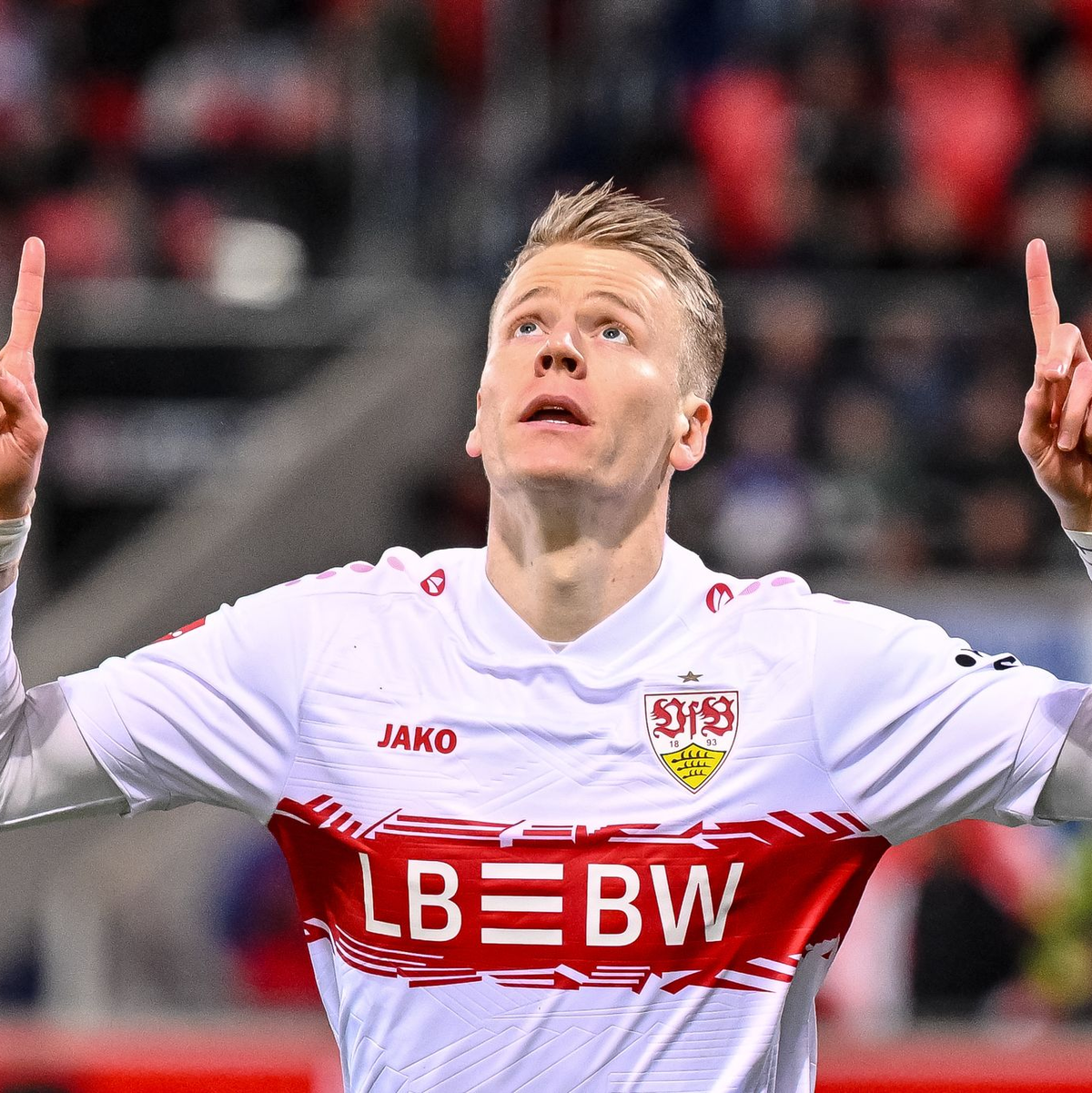 Chris Führich jubelte über seinen Treffer zum zwischenzeitlichen 1:0. - Foto: Harry Langer/dpa