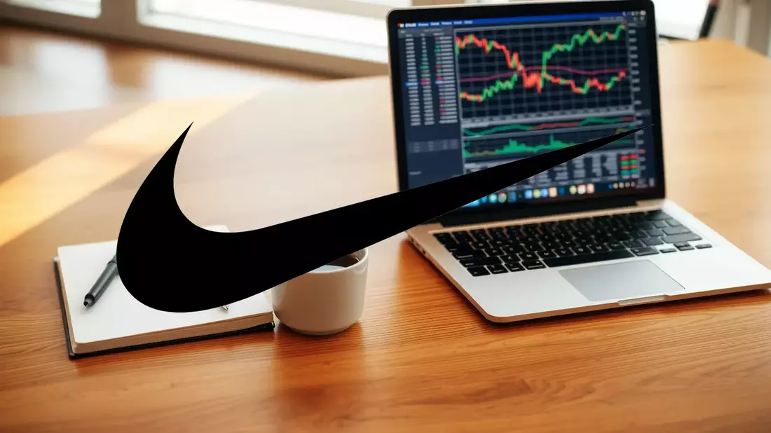 A Brief Rally for Nike Stock Meets Swift Political Reality Illustration mit AI erstellt übermittelt durch boerse-global.de