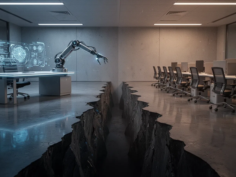 KI-Spaltung: Chefs planen Jobabbau, Mitarbeiter hoffen auf mehr Stellen - Foto: über boerse-global.de