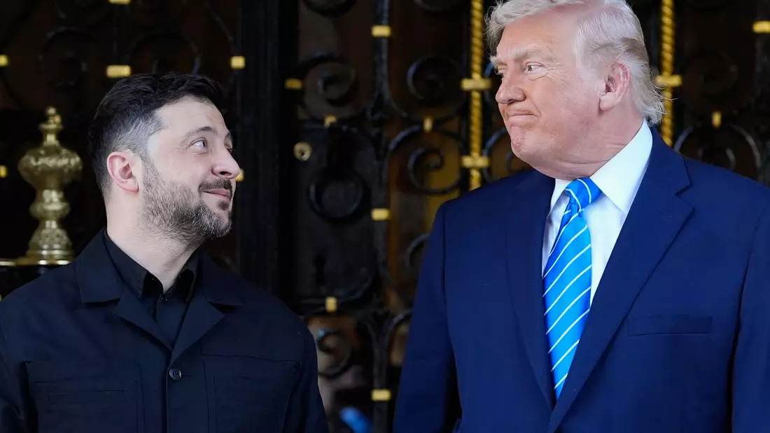 Selenskyj und Trump ziehen im Ukraine-Krieg offensichtlich nicht an einem Strang. (Archivbild) - Bild: Alex Brandon/AP/dpa