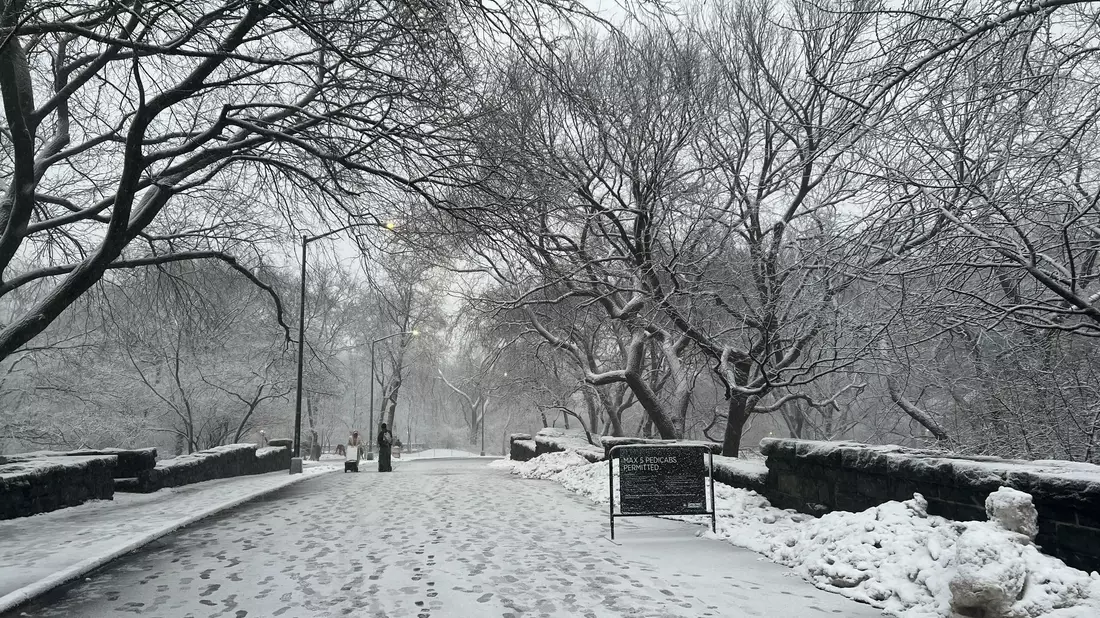 In New York legt der viele Schnee das öffentliche Leben lahm. - Bild: Christina Horsten/dpa