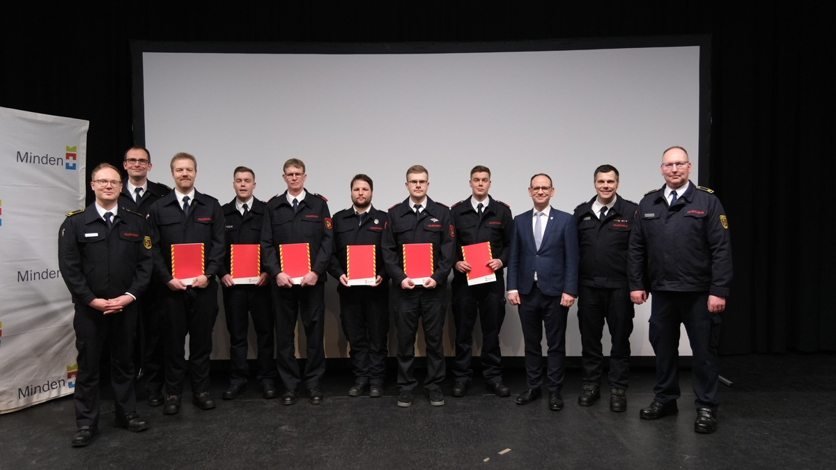 FW Minden: 986 Einsätze im Jahr 2025 - Feuerwehr Minden zieht Bilanz Jahresdienstversammlung am 20. Februar 2026 im Besselgymnasium - Foto: presseportal.de