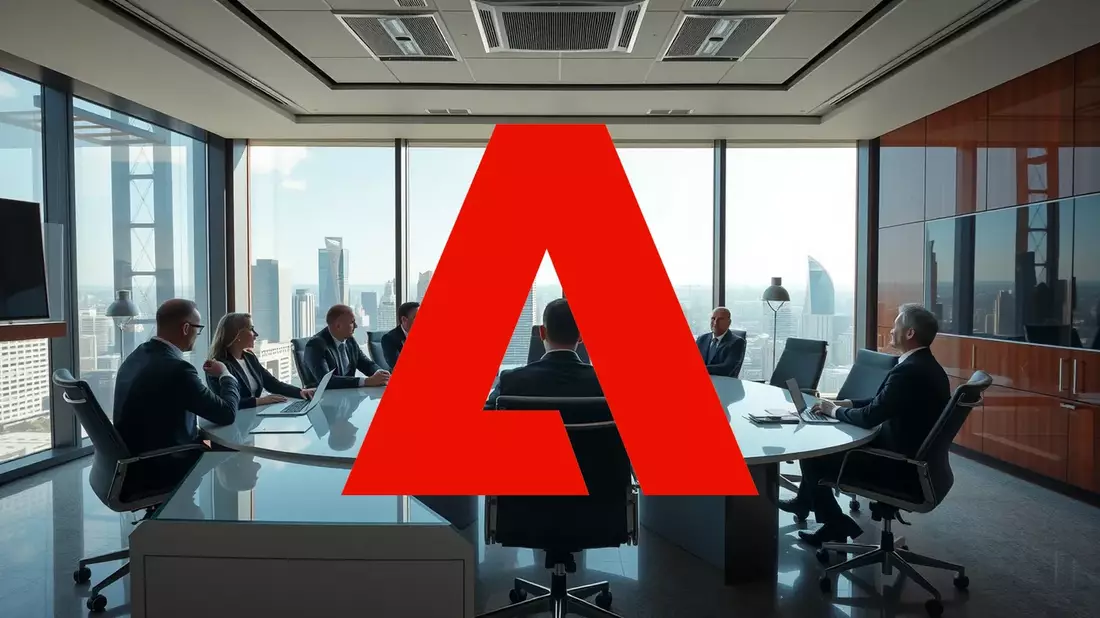 Adobe Shares Struggle to Find a Floor Amid AI Competition Illustration mit AI erstellt übermittelt durch boerse-global.de