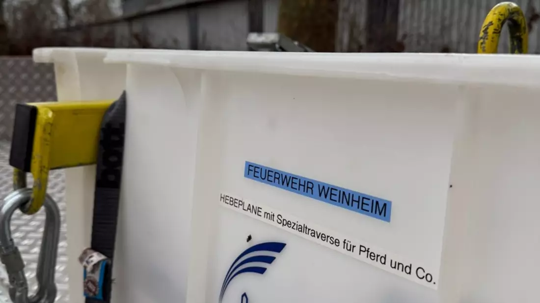 FW Weinheim: Feuerwehr Weinheim unterstützt mit Hebegeschirr in Lampertheim - Bild: presseportal.de