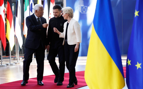 EU-Ratspräsident Costa und Kommissionspräsidentin von der Leyen besuchen heute Kiew. (Archivbild) - Foto: Omar Havana/AP/dpa