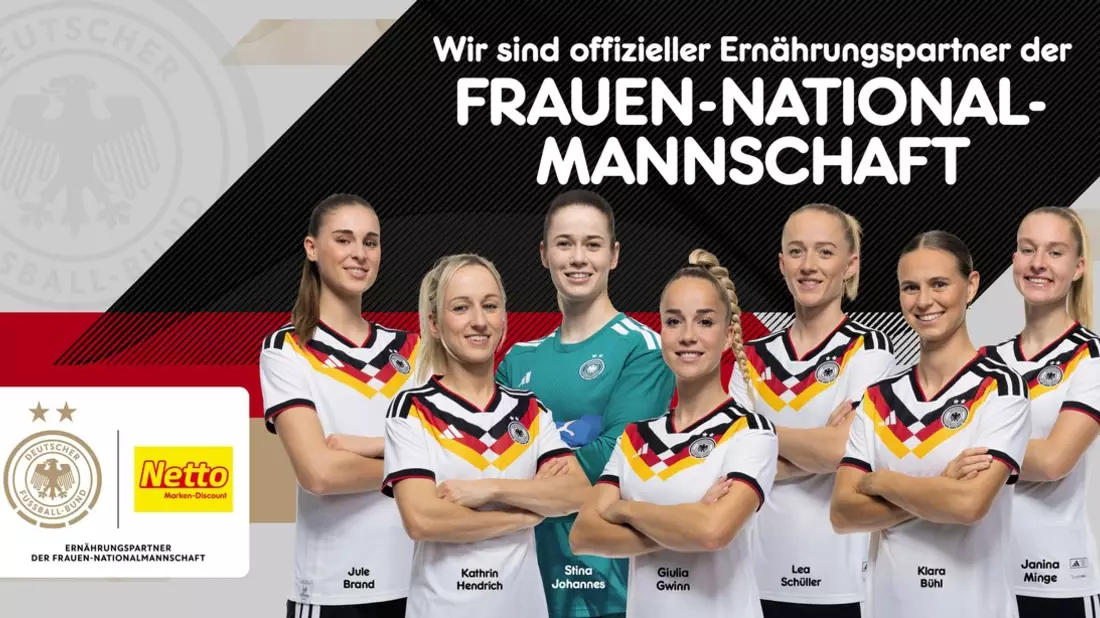 Bewusste Ernährung im Fokus: Netto wird offizieller Ernährungspartner der Frauen-Nationalmannschaft des Deutschen Fußball-Bundes - Bild: presseportal.de