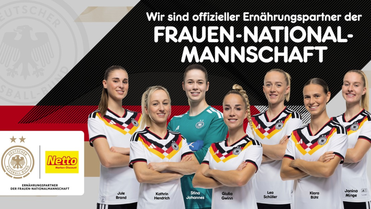 Bewusste Ernährung im Fokus: Netto wird offizieller Ernährungspartner der Frauen-Nationalmannschaft des Deutschen Fußball-Bundes - Foto: presseportal.de