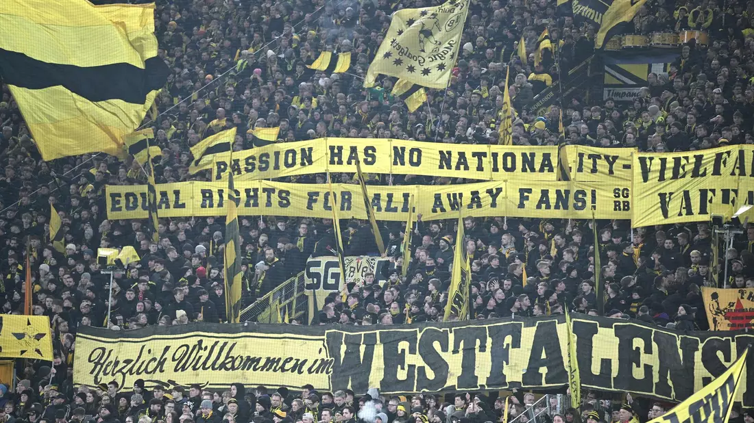 Die Ultra-Fans von Borussia Dortmund fehlen beim Champions-League-Spiel in Bergamo. (Archivbild) - Bild: Bernd Thissen/dpa