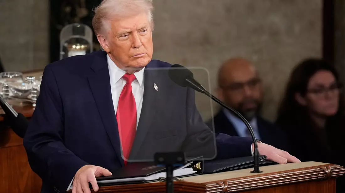 Trump macht die Demokraten für die Haushaltsblockade verantwortlich, die das Heimatschutzministerium betrifft.  - Bild: Alex Brandon/AP/dpa