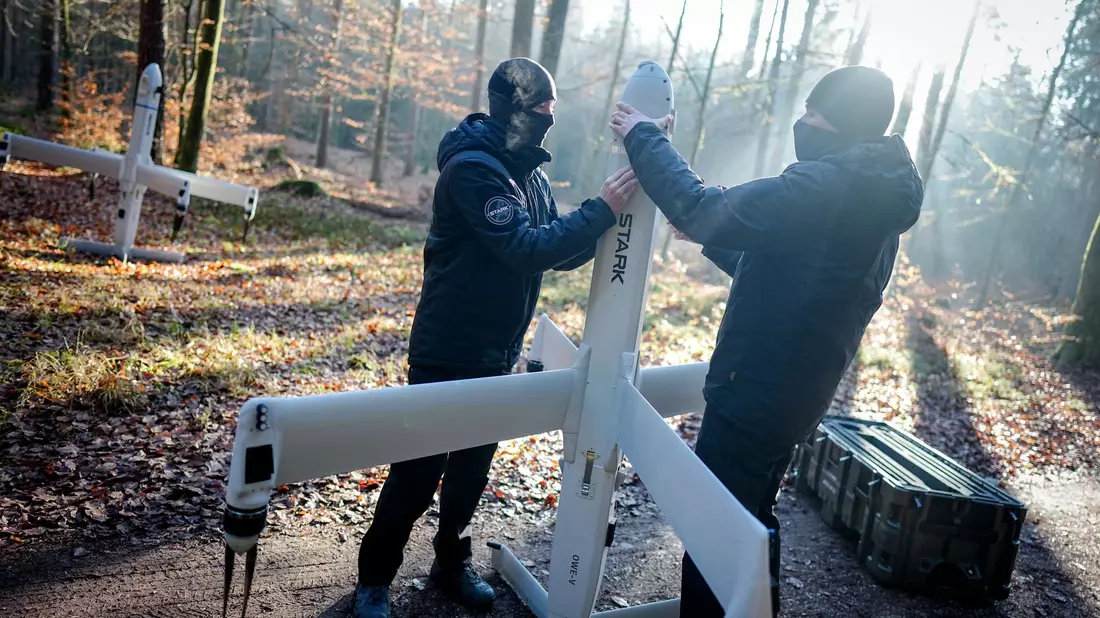 Drohnenwaffe «Virtus» von Stark Defence - Bild: Kay Nietfeld/dpa