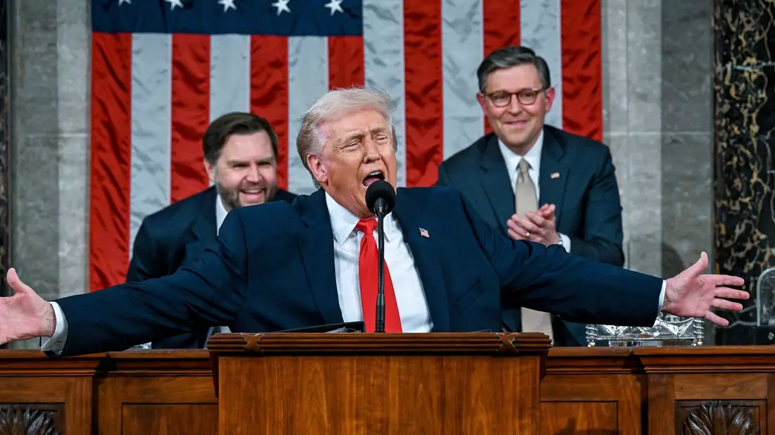 Was stimmt, was nicht? Trumps Rede im Faktencheck. - Bild: Kenny Holston/Pool The New York Times/AP/dpa