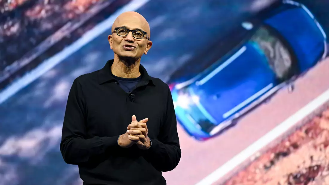 Angesichts wachsender Entfremdung Europas von den USA verspricht Microsoft-Chef Satya Nutella seinen Kunden Datensouveränität und -sicherheit. - Bild: Sven Hoppe/dpa