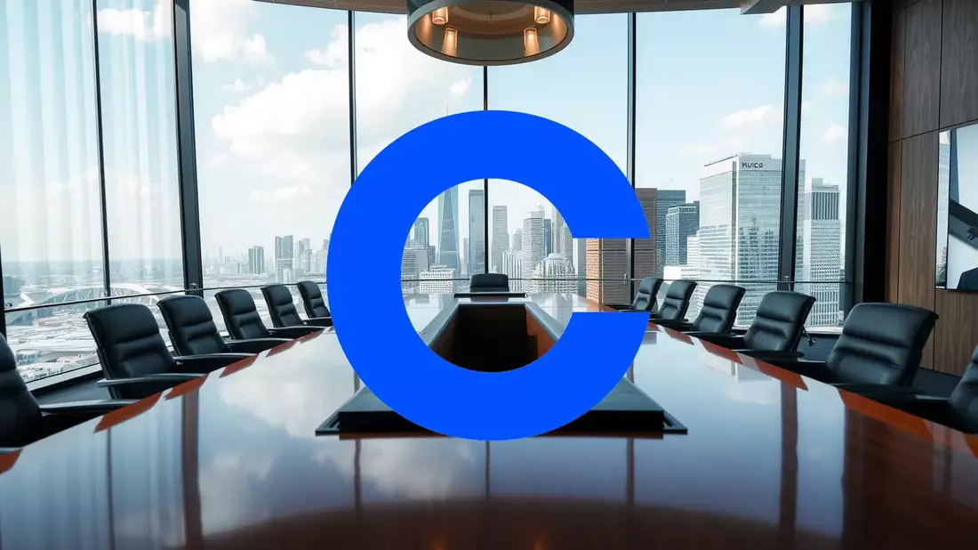 Coinbase Stock Surges on Expansion into Traditional Finance Illustration mit AI erstellt übermittelt durch boerse-global.de