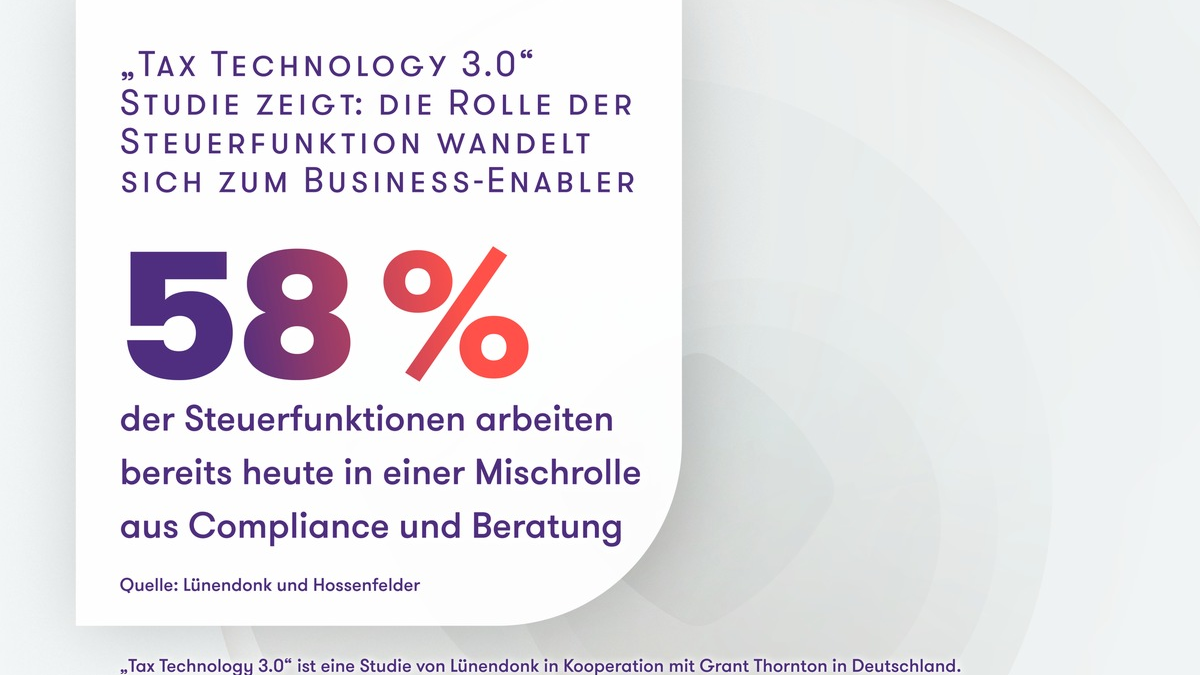 Tax Technology Studie 2026: KI übernimmt Compliance-Themen, Steuerfunktion wird zum Business-Enabler - Foto: presseportal.de