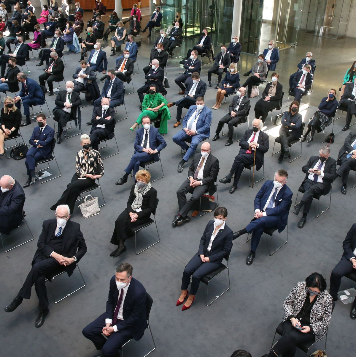 Im Jahr 2022 wählt die Bundesversammlung unter Corona-Bedingungen Bundespräsident Frank-Walter Steinmeier für eine zweite Amtszeit  - Foto: Wolfgang Kumm/dpa-Zentralbild/dpa