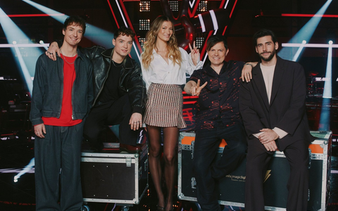 Roman Lochmann Heiko Lochmann Leony Michael Patrick Kelly Alvaro Soler The Voice Kids - Foto: Joyn/Christoph Köstlin, presseportal.de