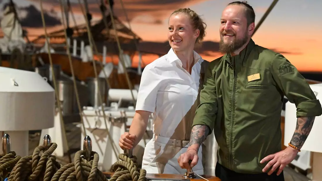Spitzengastronomie auf See: Maik Albrecht und Franziska Pauli übernehmen kulinarische Gesamtverantwortung an Bord der SEA CLOUD SPIRIT - Bild: presseportal.de