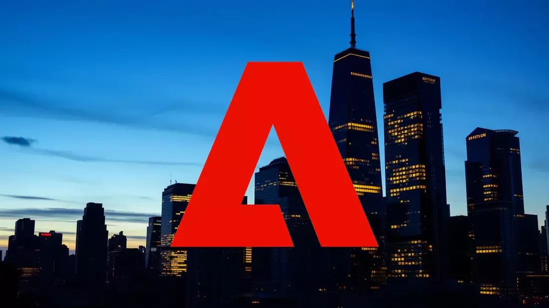 Adobe en la Bolsa: ¿Una Caída Sin Fondo a la Vista? Illustration mit AI erstellt übermittelt durch boerse-global.de