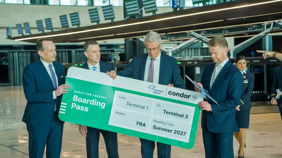 Condor zieht in das neue Terminal am Frankfurter Flughafen.  - Bild: Andreas Arnold/dpa