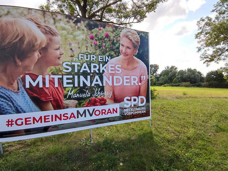 SPD-Plakat zur Landtagswahl Mecklenburg-Vorpommern 2021 (Archiv) - Foto: via dts Nachrichtenagentur