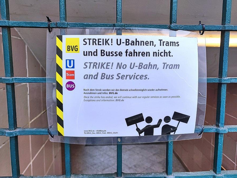 Streik bei den Berliner Verkehrsbetrieben (Archiv) - Foto: via dts Nachrichtenagentur