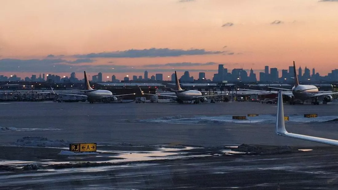 Flugzeuge am Flughafen Newark bei New York - Bild: via dts Nachrichtenagentur