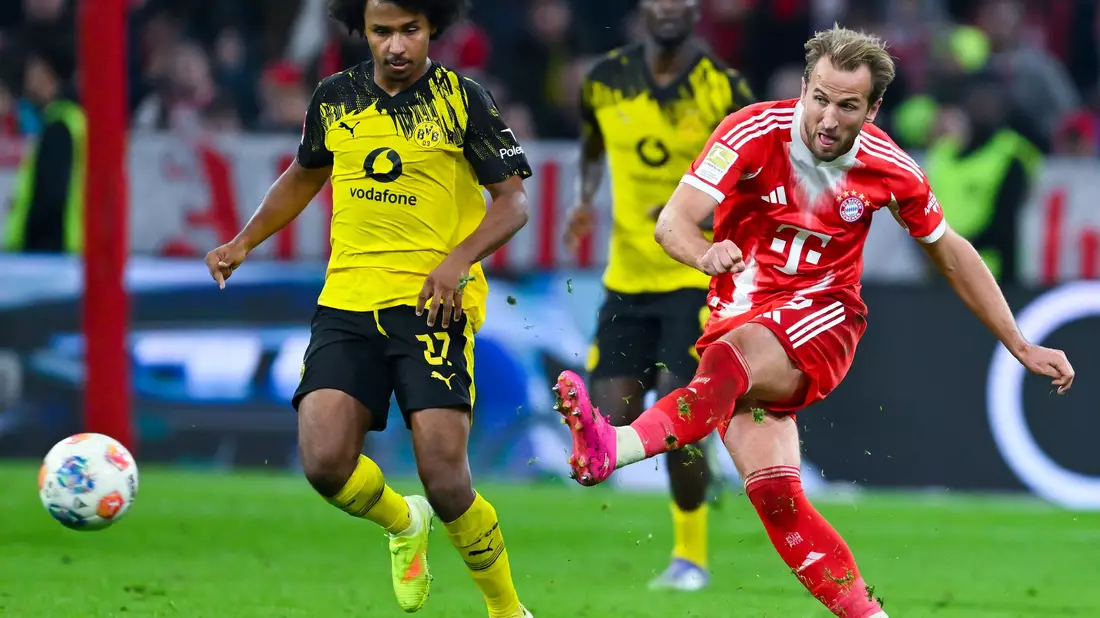 Trifft er wieder gegen den BVB? Bayern-Torjäger Harry Kane. (Archivbild) - Bild: Sven Hoppe/dpa