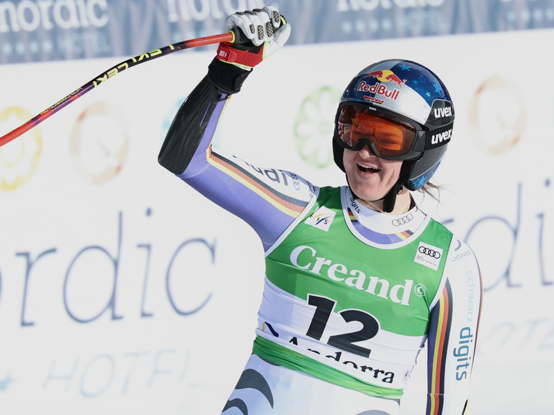 Emma Aicher zeigte in Soldeu eine famose Vorstellung. - Foto: Marco Trovati/AP/dpa