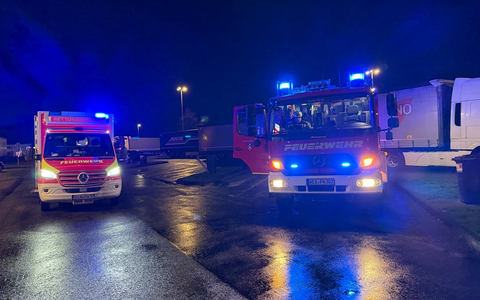 FW Hünxe: Medizinischer Notfall auf Rastplatz - Foto: presseportal.de