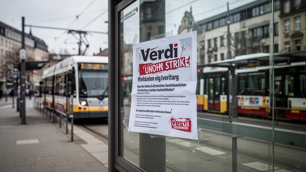 Verdi-Lahmlegung: Deutschlandweit rollen ab Freitag keine Busse und Bahnen - Foto: über boerse-global.de