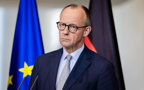 Friedrich Merz äußerte sich im Kanzleramt zu den Entwicklungen im Nahen und Mittleren Osten. - Foto: Christoph Soeder/dpa