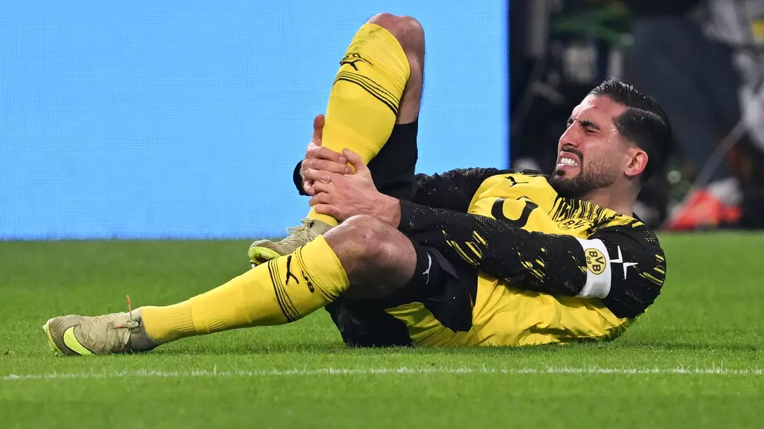 Borussia Dortmunds Kapitän Emre Can fällt lange aus. - Bild: David Inderlied/dpa