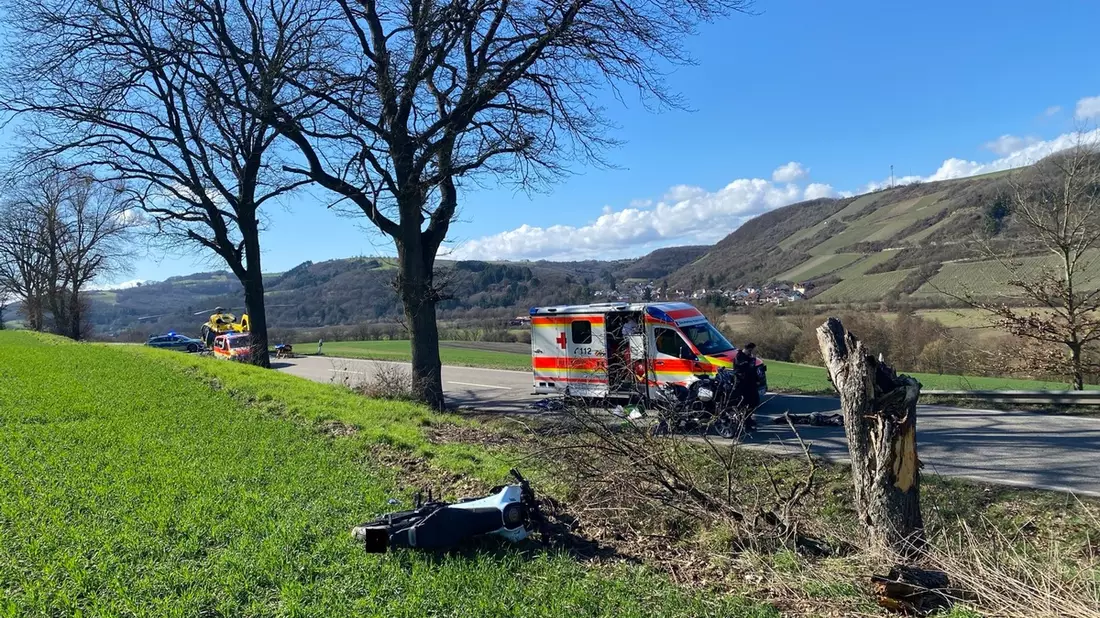 POL-PILEK: Schwerer Unfall auf der L234 - Motorradfahrer kollidiert mit Baum - Bild: presseportal.de