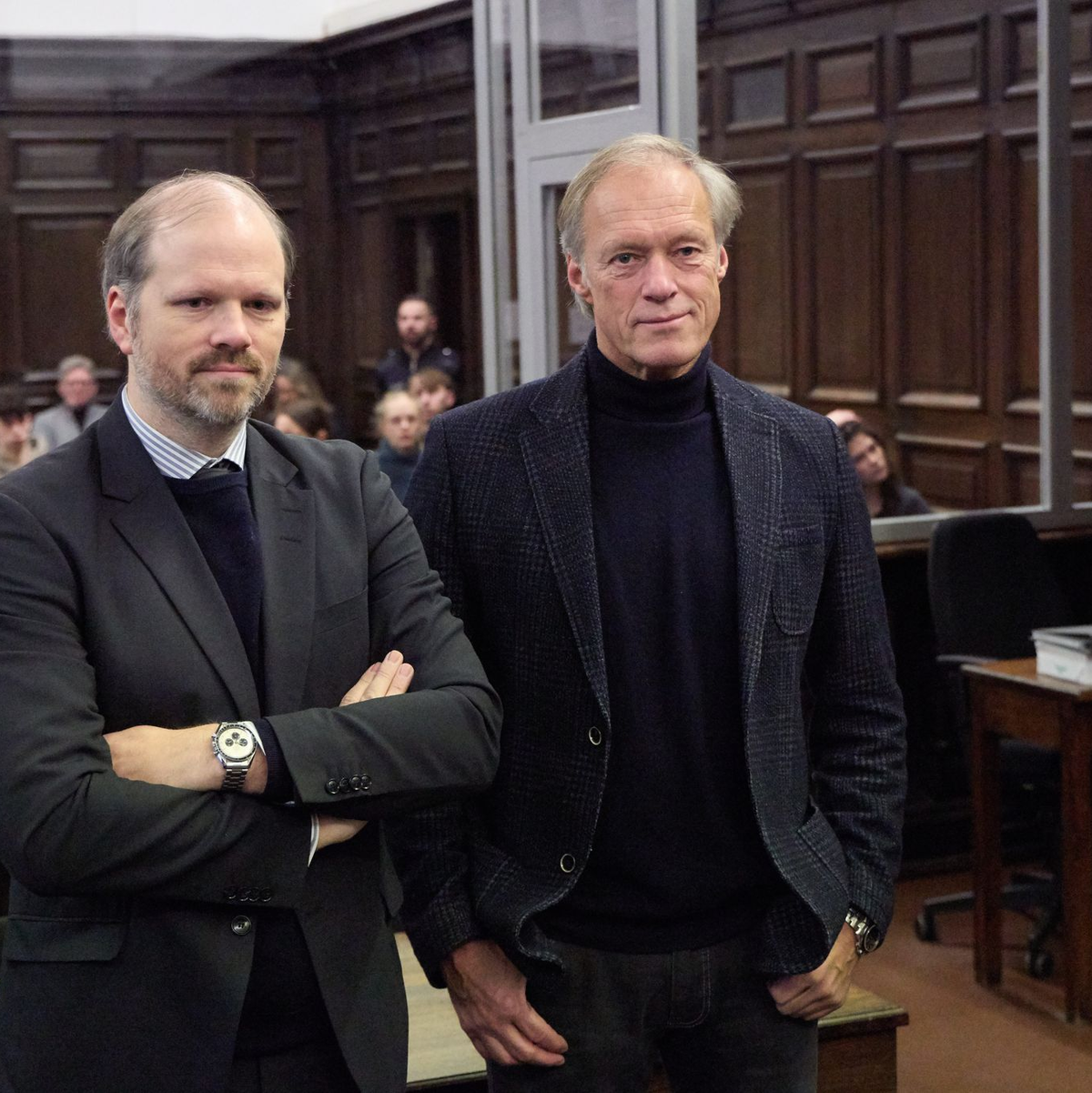 Der frühere Sportmoderator Gerhard Delling (r.) ist der Lebensgefährte von Christina Block. (Archivbild) - Foto: Georg Wendt/dpa