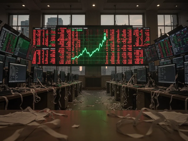 Dow Jones: Nur ein Plus im Blutbad - Foto: über boerse-global.de