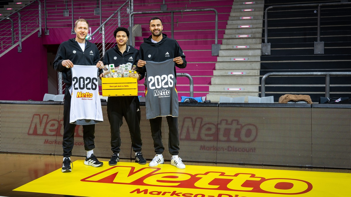 Gemeinsam für bewusste Ernährung: Netto steigt als offizieller Ernährungspartner bei den deutschen Basketball-Nationalmannschaften ein - Foto: presseportal.de