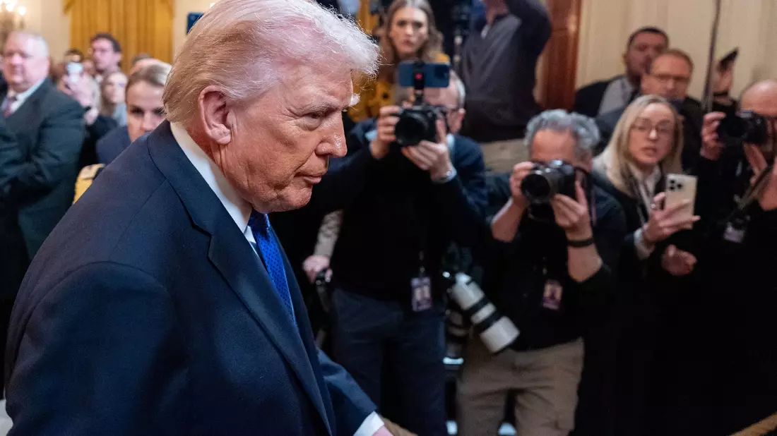 Trump will in diesem Jahr an einer wichtigen Journalisten-Veranstaltung teilnehmen.  - Bild: Alex Brandon/AP/dpa