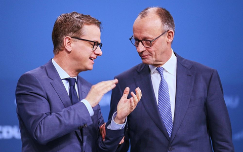 Carsten Linnemann und Friedrich Merz (Archiv) - Foto: via dts Nachrichtenagentur