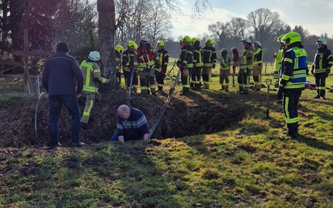 FW-OLL: Pferdrettung aus Graben - Foto: presseportal.de