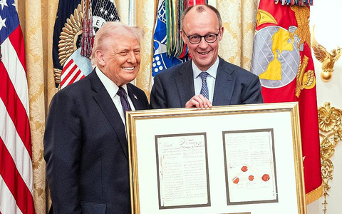 Donald Trump und Friedrich Merz am 03.03.2026 - Foto: Bergmann, Guido/BPA via dts Nachrichtenagentur