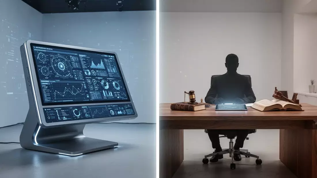 KI für Anwälte: Plattformen oder menschliche Expertise? Illustration mit AI erstellt übermittelt durch boerse-global.de