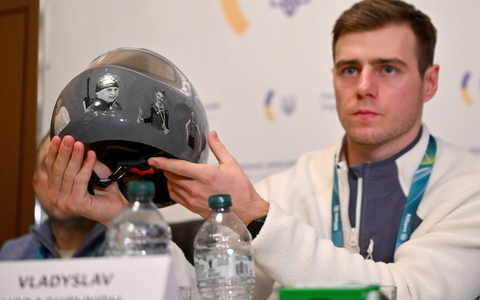 Der bei Olympia wegen seines Skeleton-Helmes ausgeschlossene Ukrainer Wladislaw Heraskewytsch ruft zu aktivem Protest bei den Paralympics auf. (Archivbild) - Foto: Peter Kneffel/dpa Der bei Olympia wegen seines Skeleton-Helmes ausgeschlossene Ukrainer Wladislaw Heraskewytsch ruft zu aktivem Protest bei den Paralympics auf. (Archivbild) - Foto: Peter Kneffel/dpa