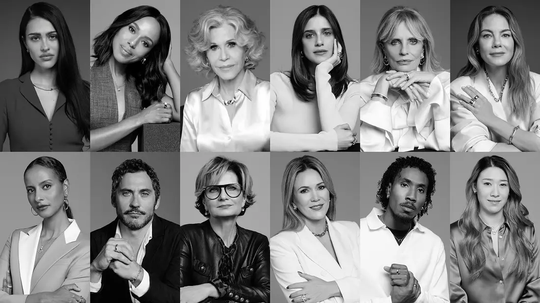 Pomellato for Women - eine Initiative für ökonomische Gerechtigkeit, unter anderem mit Jane Fonda, Kerry Washington und Sara Nuru - Bild: presseportal.de
