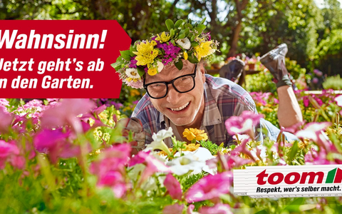 toom startet mit Kult-Hit und Schauspieler Martin Brambach in die Gartensaison / Neue Frühlingskampagne setzt auf Humor und Freude am Selbermachen - Foto: presseportal.de