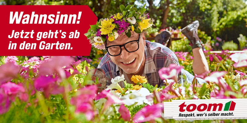 toom startet mit Kult-Hit und Schauspieler Martin Brambach in die Gartensaison / Neue Frühlingskampagne setzt auf Humor und Freude am Selbermachen - Foto: presseportal.de