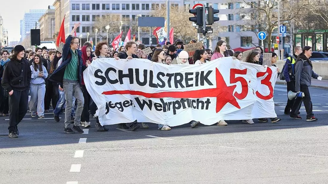 Schüler-Demo gegen Wehrdienstpläne am 05.03.2026 - Bild: via dts Nachrichtenagentur