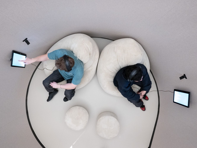 Eine interaktive Ausstellung im Dresdner Hygienemuseum widmet sich der mentalen Gesundheit.  - Foto: Sebastian Kahnert/dpa